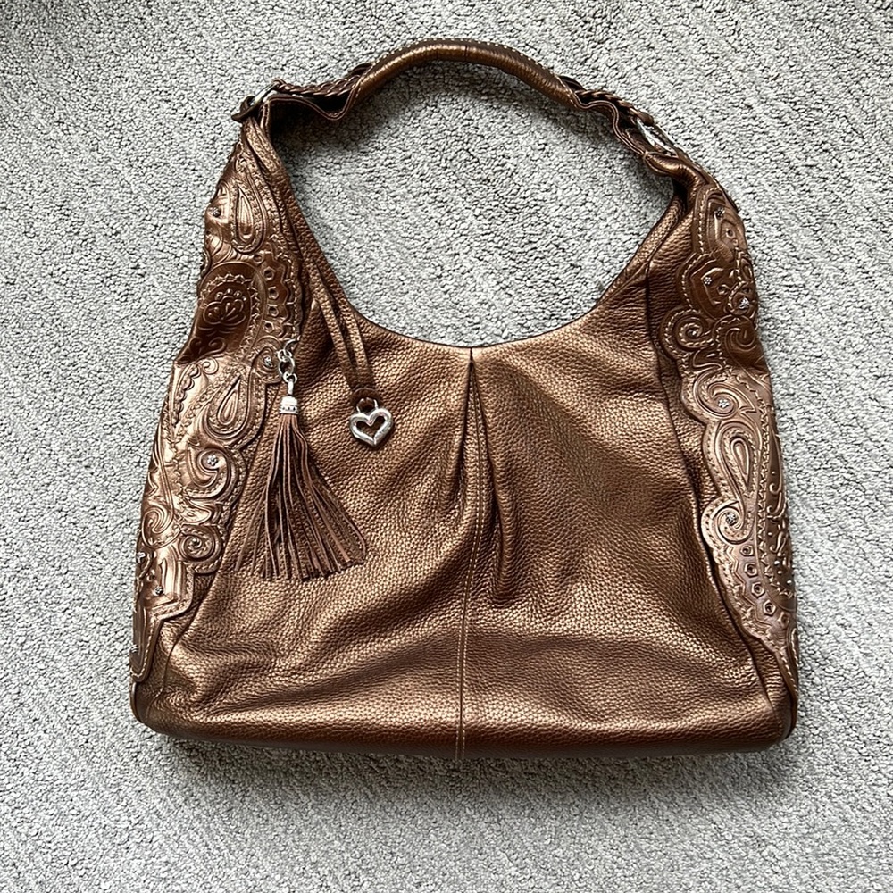 Brighton hobo purse like new. Large, bronze